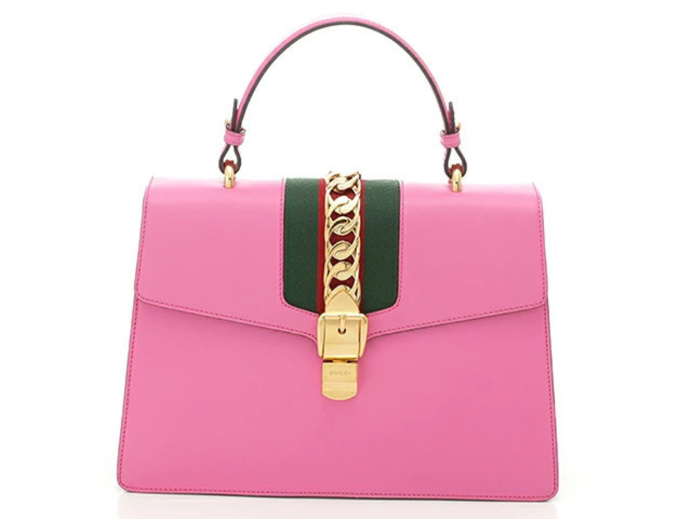 Gucci Sylvie Calfskin 2way Shoulder Bag Pink